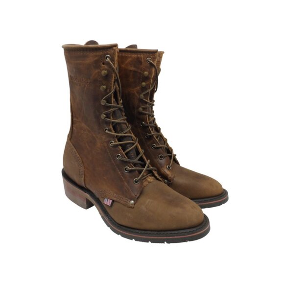 Double H Mens 9" Lewis Soft Toe Packer Boot DH3706 *Made In USA* Brown Size 9 2E - Picture 1 of 8